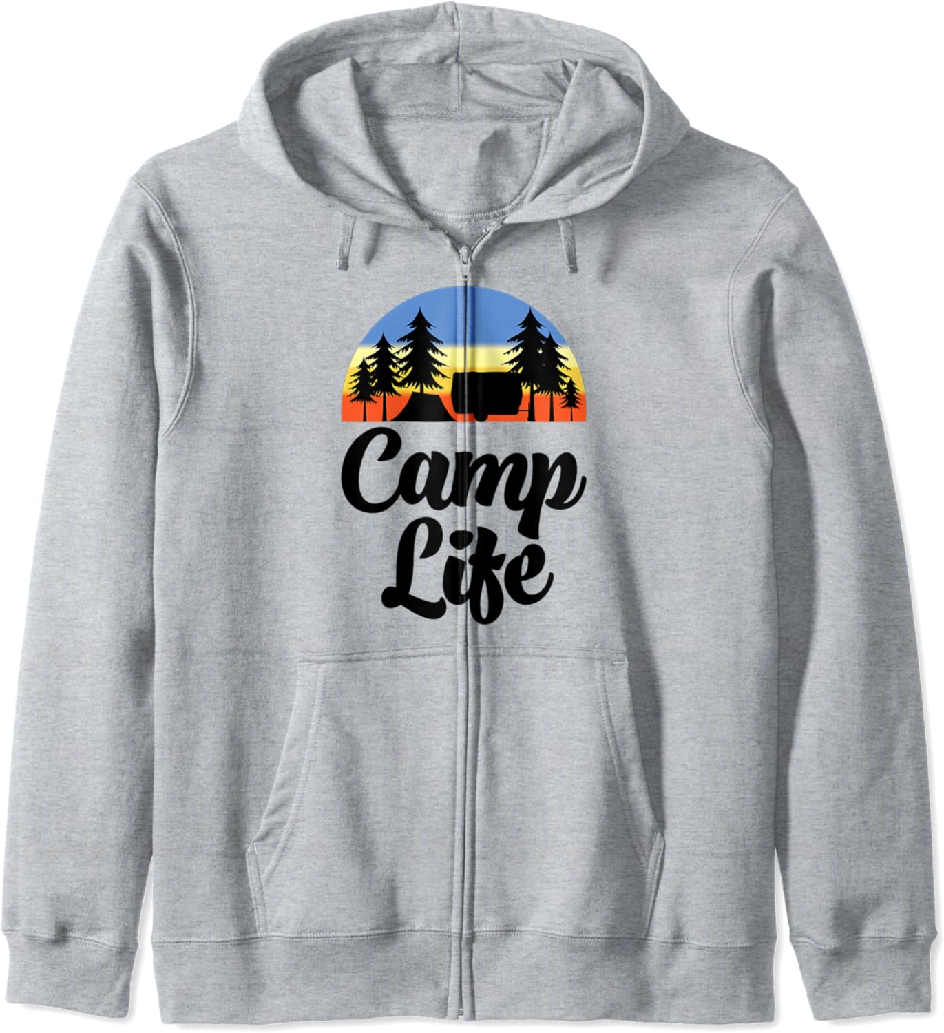 Camp Life Outdoor Nature Hiking Summer Zip Hoodie